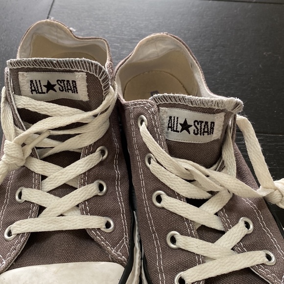 Converse All Stars Sneakers. Gray/White. Youth size 3. - Picture 2 of 7